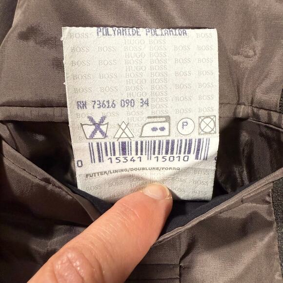 Hugo Boss Einstein Blazer 40R Men Micro Pattern Stretch Virgin Wool USA 3-Button - Picture 8 of 10